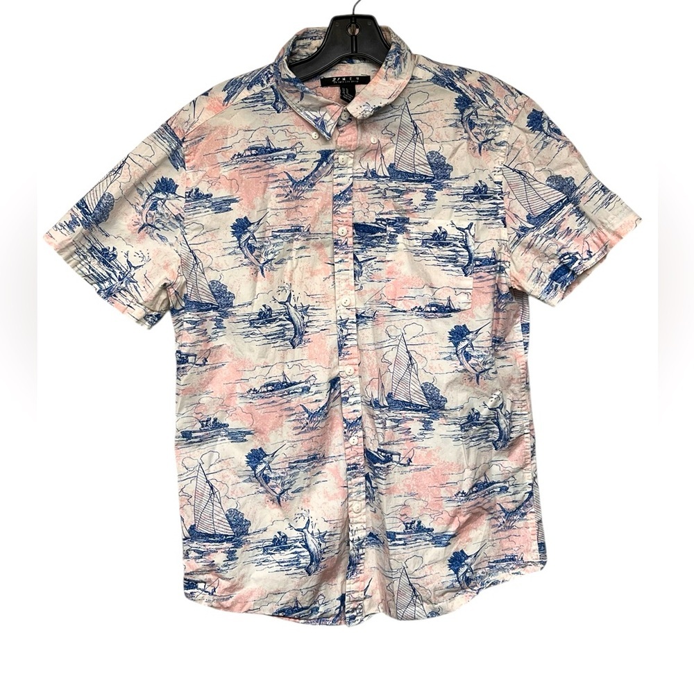 21 Men Swordfish Button Down Shirt | Size Medium | Summer Beach Vacation…